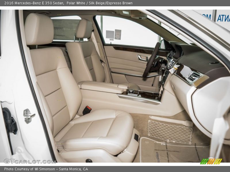Polar White / Silk Beige/Espresso Brown 2016 Mercedes-Benz E 350 Sedan