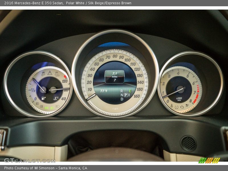 Polar White / Silk Beige/Espresso Brown 2016 Mercedes-Benz E 350 Sedan