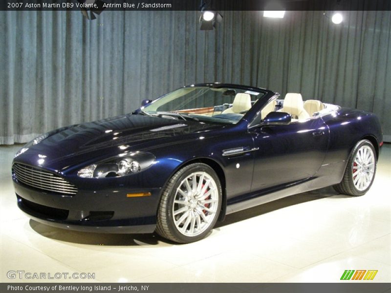 2007 Aston Martin DB9 Volante, Antrim Blue/Sandstorm, Front Left - 2007 Aston Martin DB9 Volante
