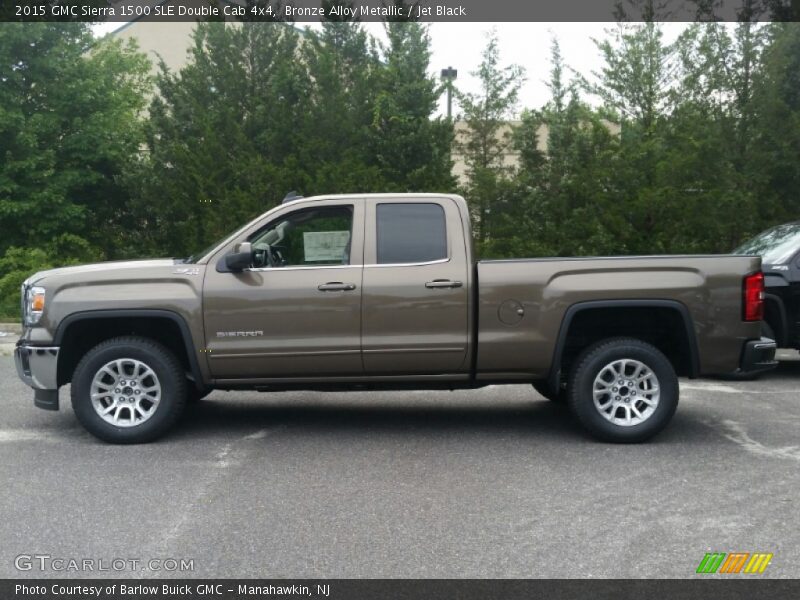 Bronze Alloy Metallic / Jet Black 2015 GMC Sierra 1500 SLE Double Cab 4x4