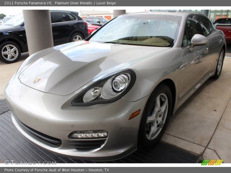 Platinum Silver Metallic / Luxor Beige 2011 Porsche Panamera V6