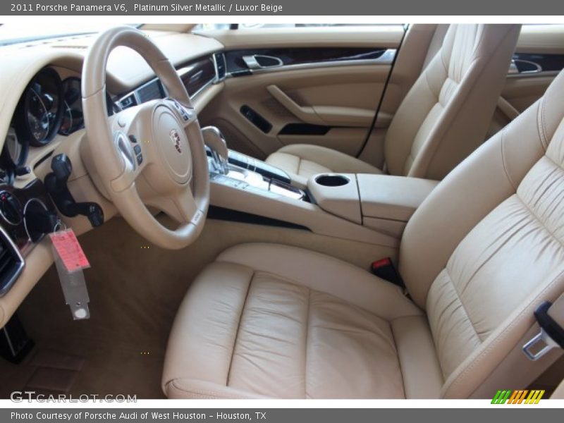 Platinum Silver Metallic / Luxor Beige 2011 Porsche Panamera V6
