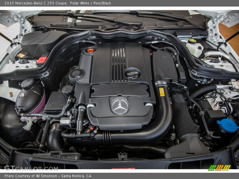 Polar White / Red/Black 2015 Mercedes-Benz C 250 Coupe