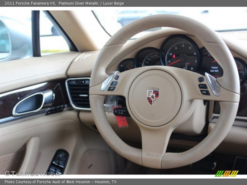 Platinum Silver Metallic / Luxor Beige 2011 Porsche Panamera V6