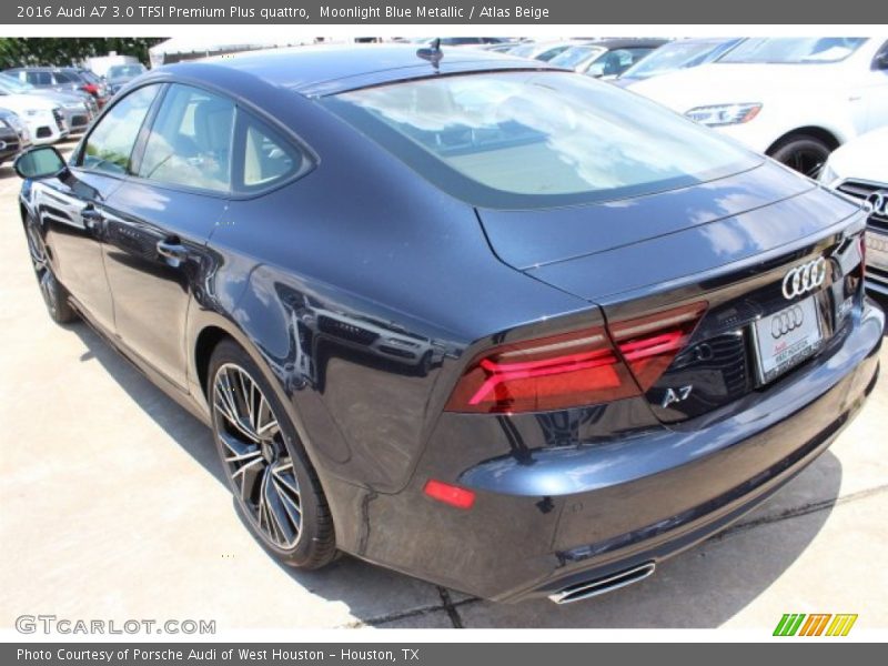 Moonlight Blue Metallic / Atlas Beige 2016 Audi A7 3.0 TFSI Premium Plus quattro