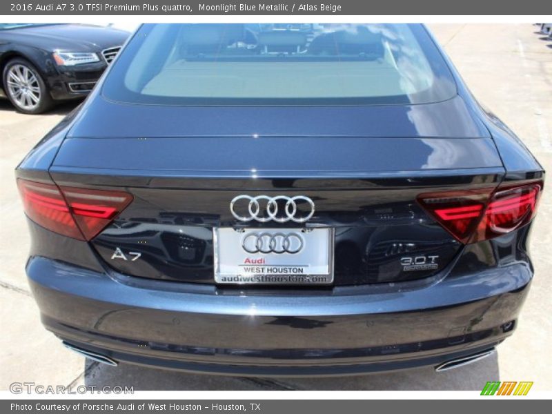 Moonlight Blue Metallic / Atlas Beige 2016 Audi A7 3.0 TFSI Premium Plus quattro
