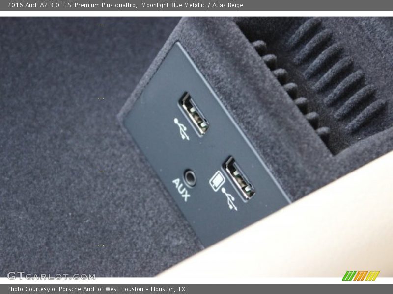Moonlight Blue Metallic / Atlas Beige 2016 Audi A7 3.0 TFSI Premium Plus quattro