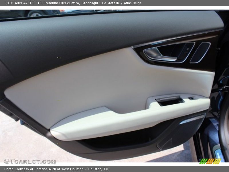 Moonlight Blue Metallic / Atlas Beige 2016 Audi A7 3.0 TFSI Premium Plus quattro