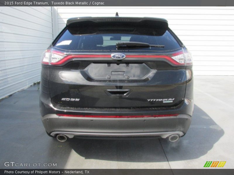 Tuxedo Black Metallic / Cognac 2015 Ford Edge Titanium