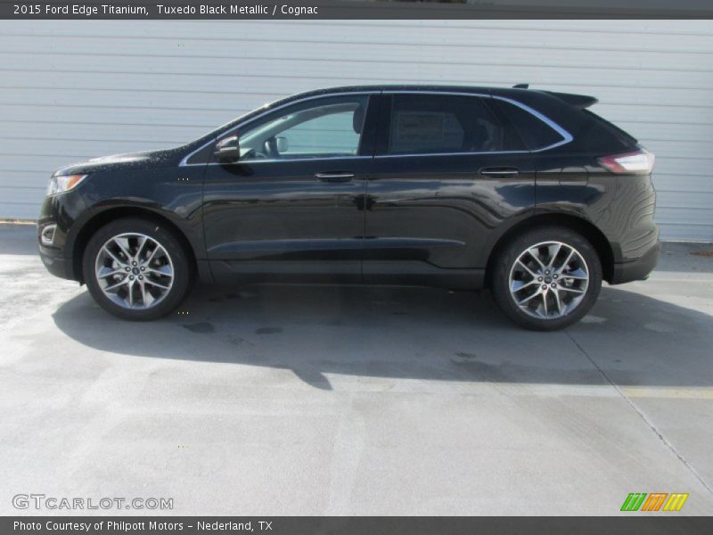 Tuxedo Black Metallic / Cognac 2015 Ford Edge Titanium