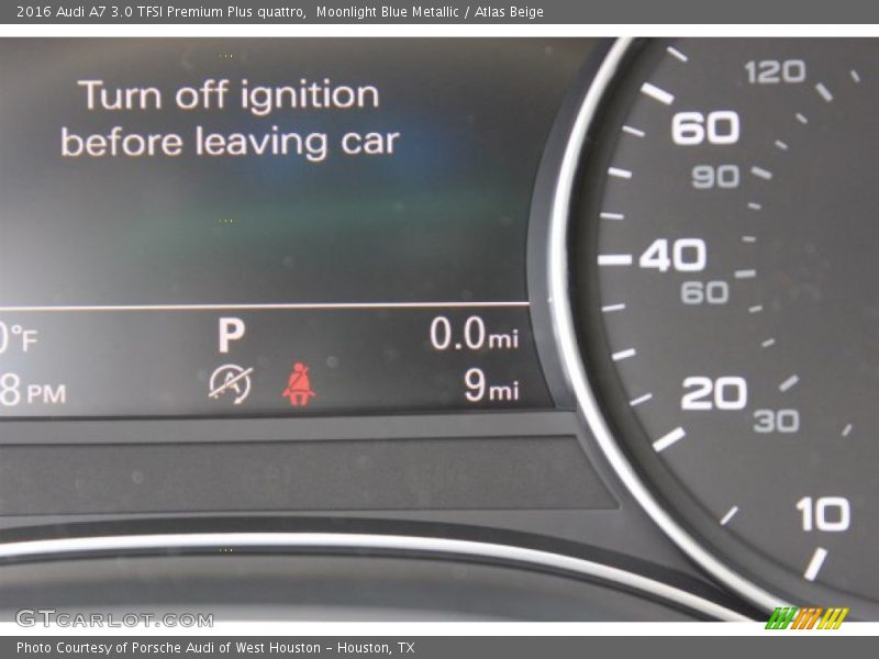 Moonlight Blue Metallic / Atlas Beige 2016 Audi A7 3.0 TFSI Premium Plus quattro