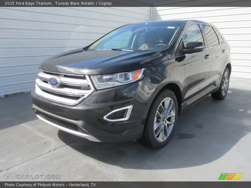 Tuxedo Black Metallic / Cognac 2015 Ford Edge Titanium