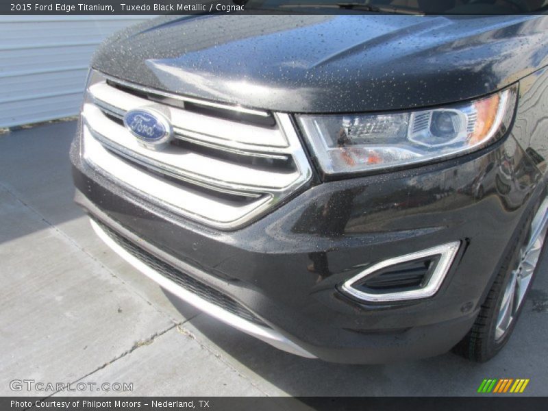 Tuxedo Black Metallic / Cognac 2015 Ford Edge Titanium