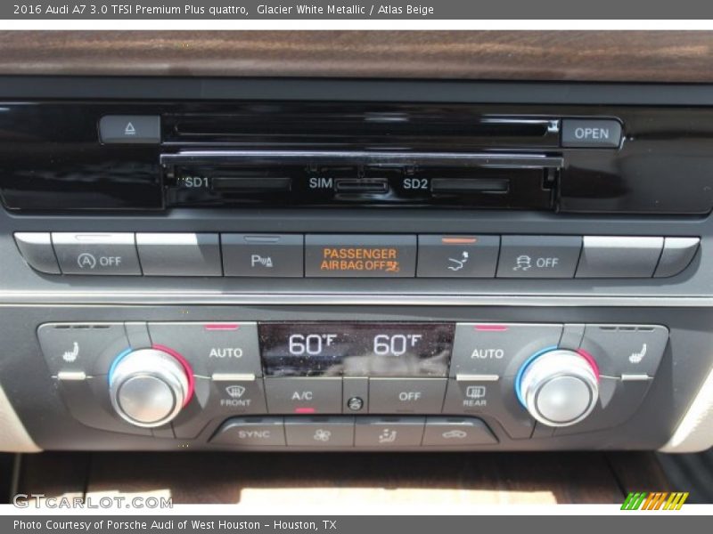 Glacier White Metallic / Atlas Beige 2016 Audi A7 3.0 TFSI Premium Plus quattro