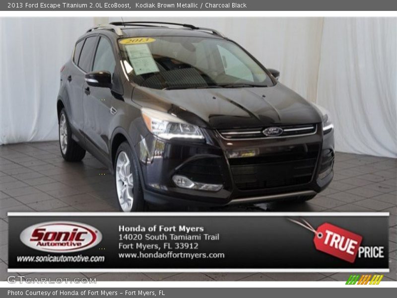 Kodiak Brown Metallic / Charcoal Black 2013 Ford Escape Titanium 2.0L EcoBoost