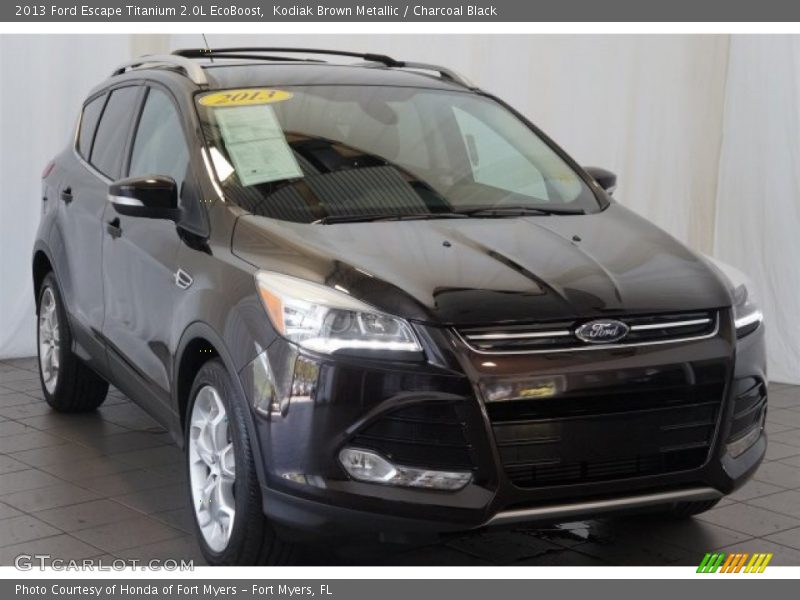 Kodiak Brown Metallic / Charcoal Black 2013 Ford Escape Titanium 2.0L EcoBoost