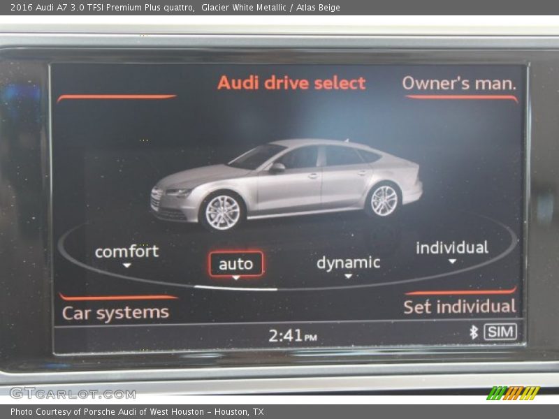 Glacier White Metallic / Atlas Beige 2016 Audi A7 3.0 TFSI Premium Plus quattro