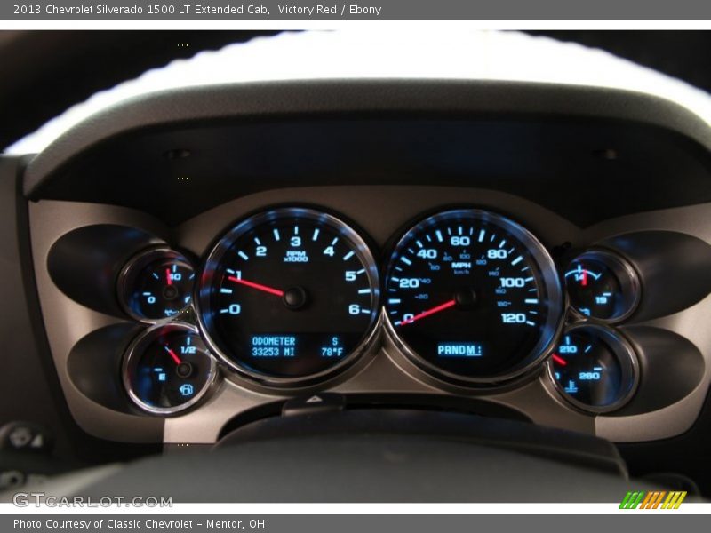 Victory Red / Ebony 2013 Chevrolet Silverado 1500 LT Extended Cab