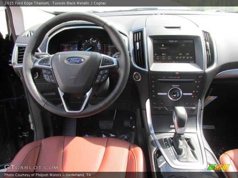 Tuxedo Black Metallic / Cognac 2015 Ford Edge Titanium