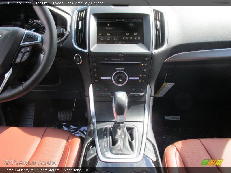 Tuxedo Black Metallic / Cognac 2015 Ford Edge Titanium