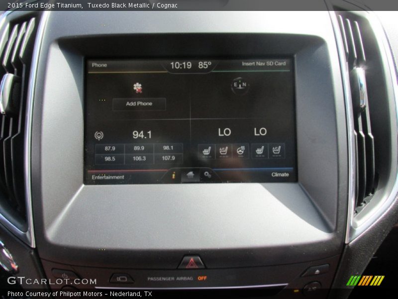 Tuxedo Black Metallic / Cognac 2015 Ford Edge Titanium