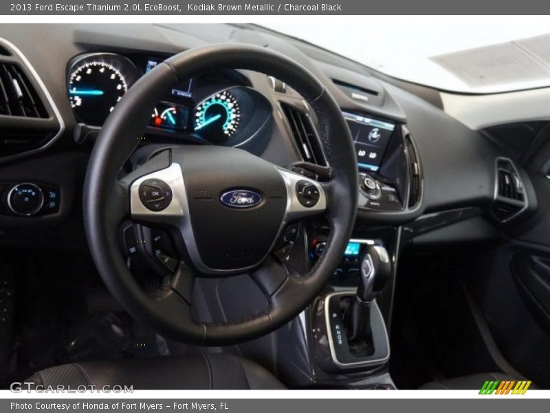 Kodiak Brown Metallic / Charcoal Black 2013 Ford Escape Titanium 2.0L EcoBoost