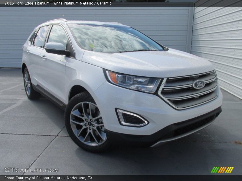 White Platinum Metallic / Ceramic 2015 Ford Edge Titanium