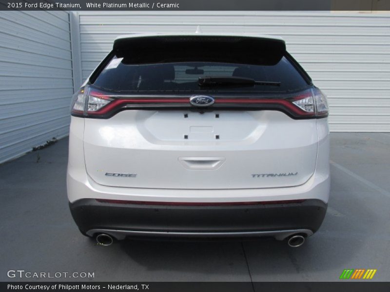 White Platinum Metallic / Ceramic 2015 Ford Edge Titanium