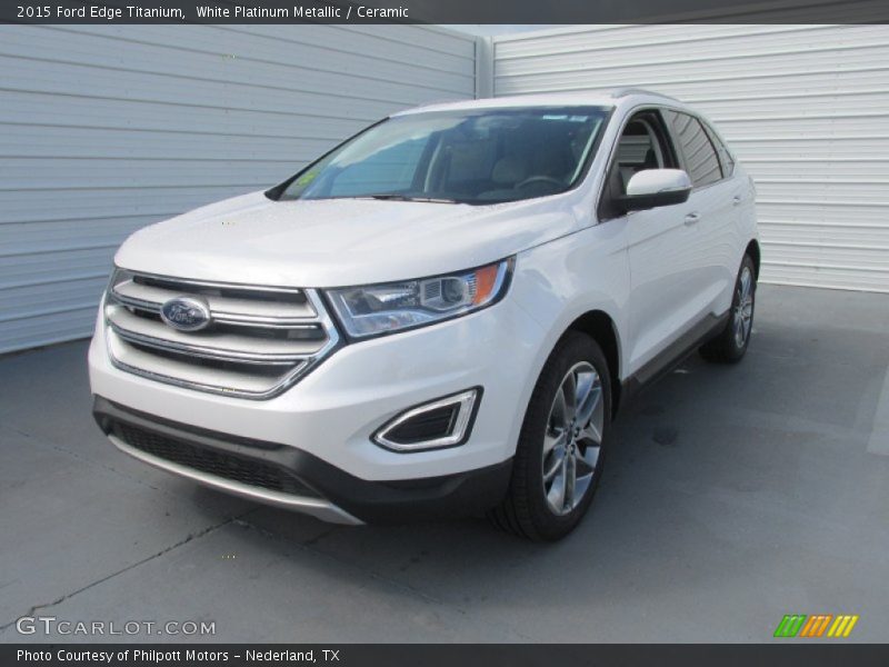 White Platinum Metallic / Ceramic 2015 Ford Edge Titanium