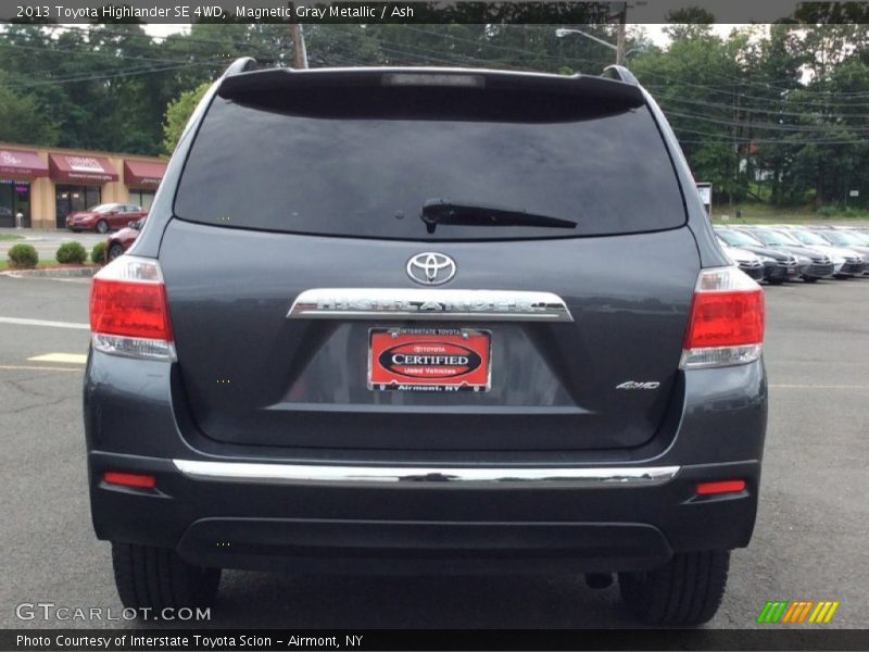Magnetic Gray Metallic / Ash 2013 Toyota Highlander SE 4WD