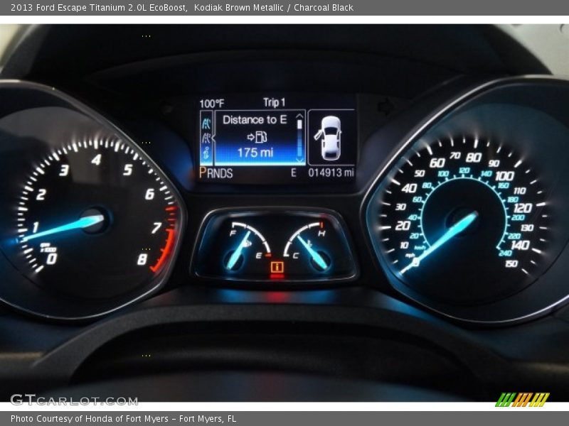 Kodiak Brown Metallic / Charcoal Black 2013 Ford Escape Titanium 2.0L EcoBoost