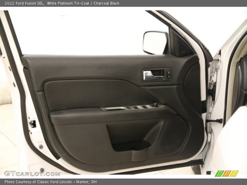 White Platinum Tri-Coat / Charcoal Black 2012 Ford Fusion SEL
