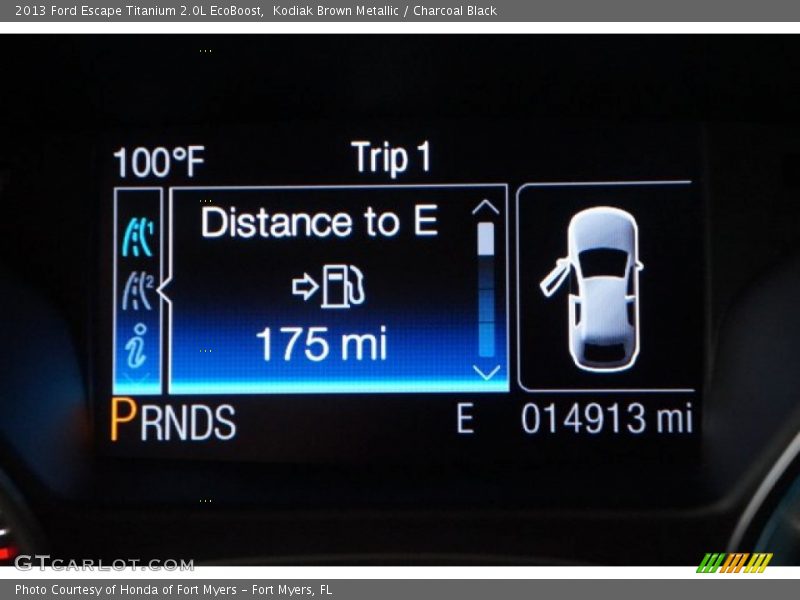 Kodiak Brown Metallic / Charcoal Black 2013 Ford Escape Titanium 2.0L EcoBoost