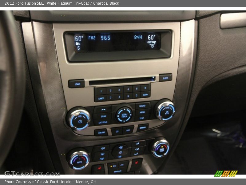 White Platinum Tri-Coat / Charcoal Black 2012 Ford Fusion SEL
