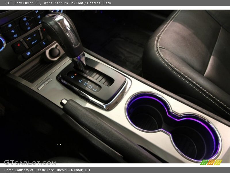 White Platinum Tri-Coat / Charcoal Black 2012 Ford Fusion SEL