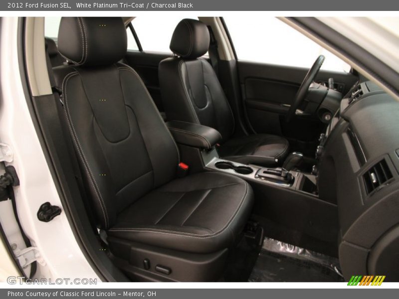 White Platinum Tri-Coat / Charcoal Black 2012 Ford Fusion SEL
