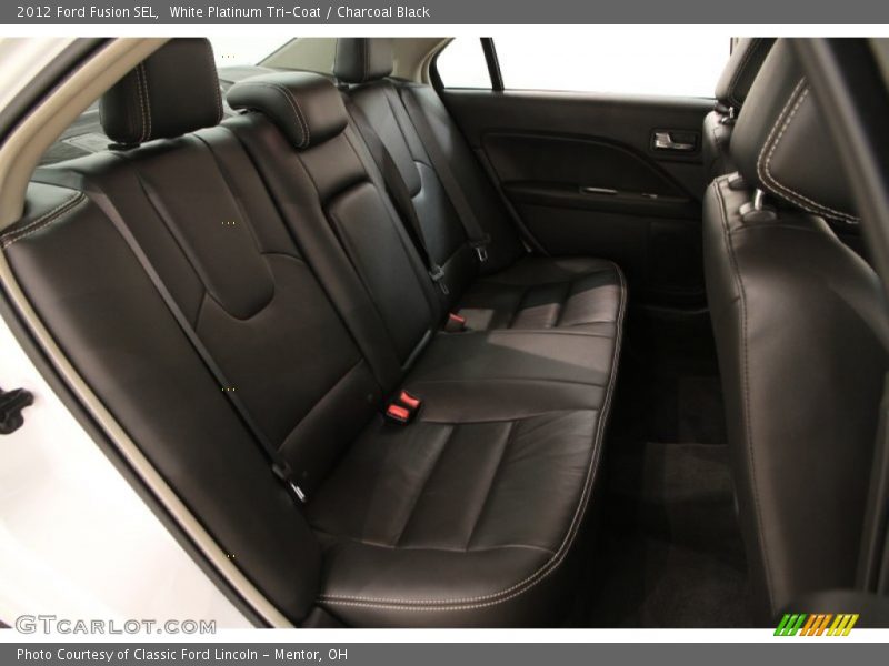 White Platinum Tri-Coat / Charcoal Black 2012 Ford Fusion SEL