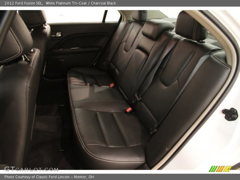 White Platinum Tri-Coat / Charcoal Black 2012 Ford Fusion SEL