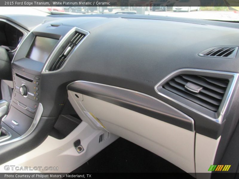 White Platinum Metallic / Ceramic 2015 Ford Edge Titanium
