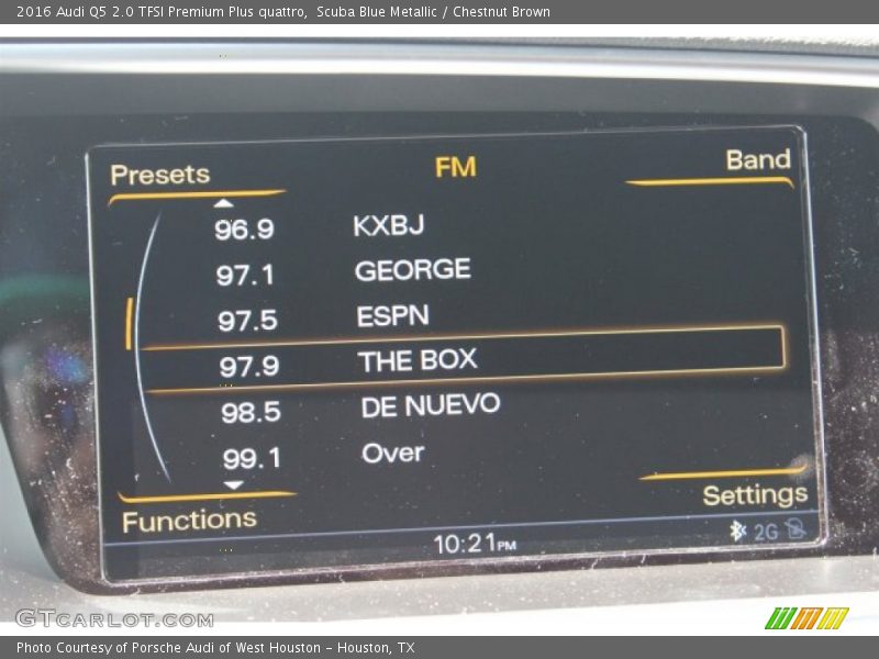 Scuba Blue Metallic / Chestnut Brown 2016 Audi Q5 2.0 TFSI Premium Plus quattro