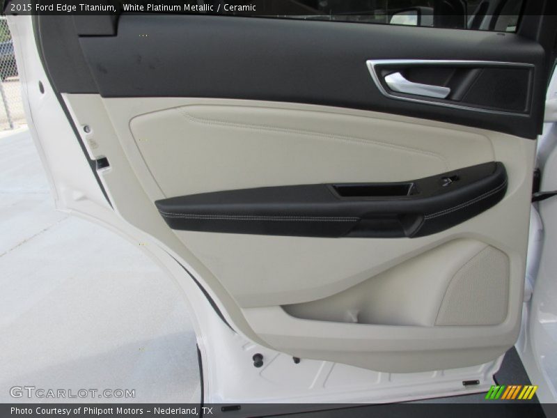 White Platinum Metallic / Ceramic 2015 Ford Edge Titanium