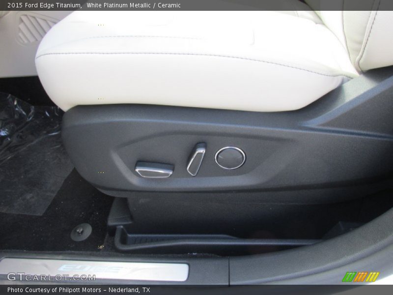 White Platinum Metallic / Ceramic 2015 Ford Edge Titanium