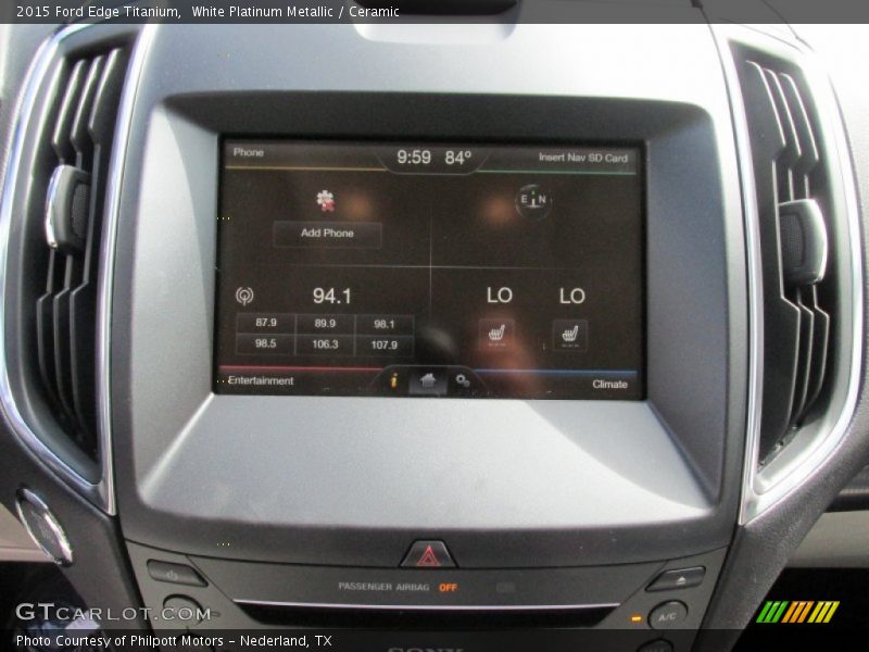 Controls of 2015 Edge Titanium