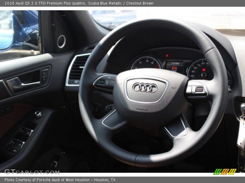 Scuba Blue Metallic / Chestnut Brown 2016 Audi Q5 2.0 TFSI Premium Plus quattro
