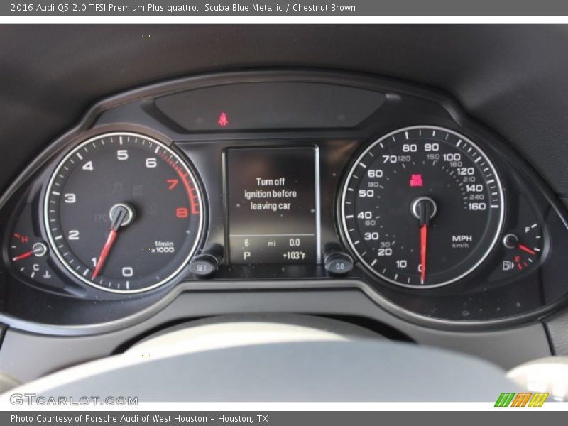 Scuba Blue Metallic / Chestnut Brown 2016 Audi Q5 2.0 TFSI Premium Plus quattro