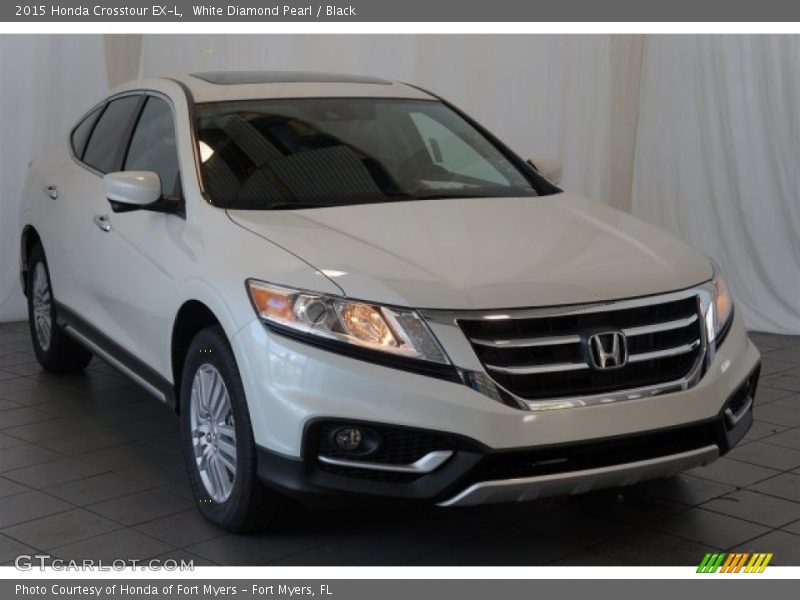 White Diamond Pearl / Black 2015 Honda Crosstour EX-L