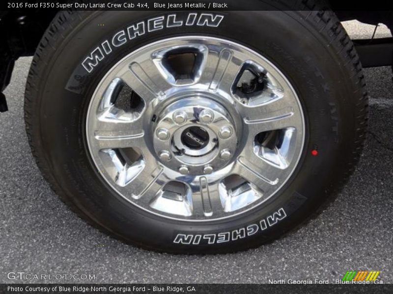 Blue Jeans Metallic / Black 2016 Ford F350 Super Duty Lariat Crew Cab 4x4