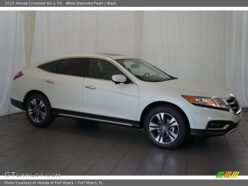 White Diamond Pearl / Black 2015 Honda Crosstour EX-L V6