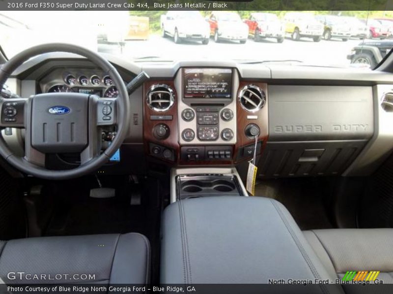 Blue Jeans Metallic / Black 2016 Ford F350 Super Duty Lariat Crew Cab 4x4