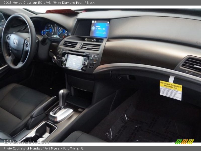 White Diamond Pearl / Black 2015 Honda Crosstour EX-L V6